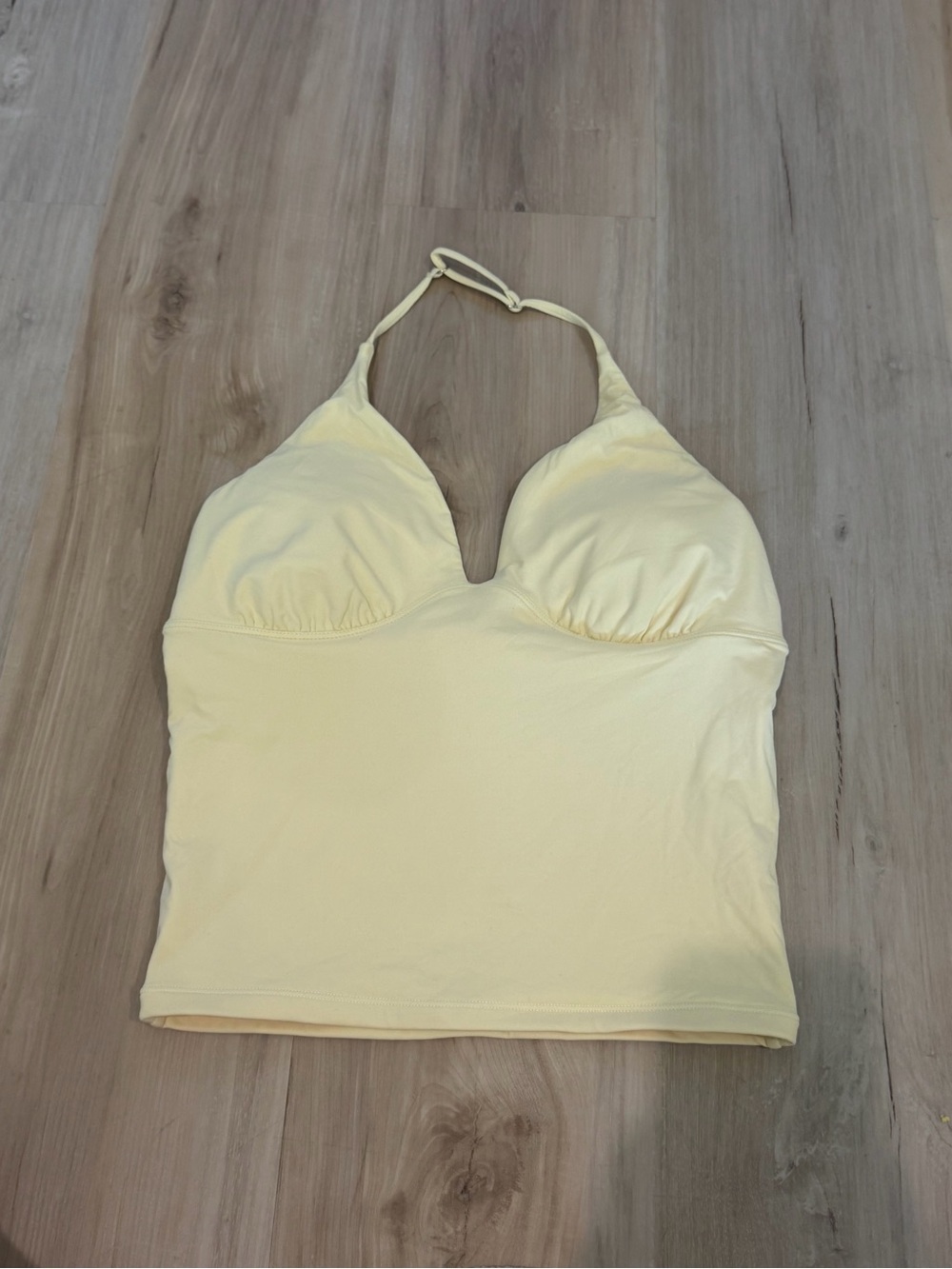 Women's Halter Tank Top - Pale Yellow